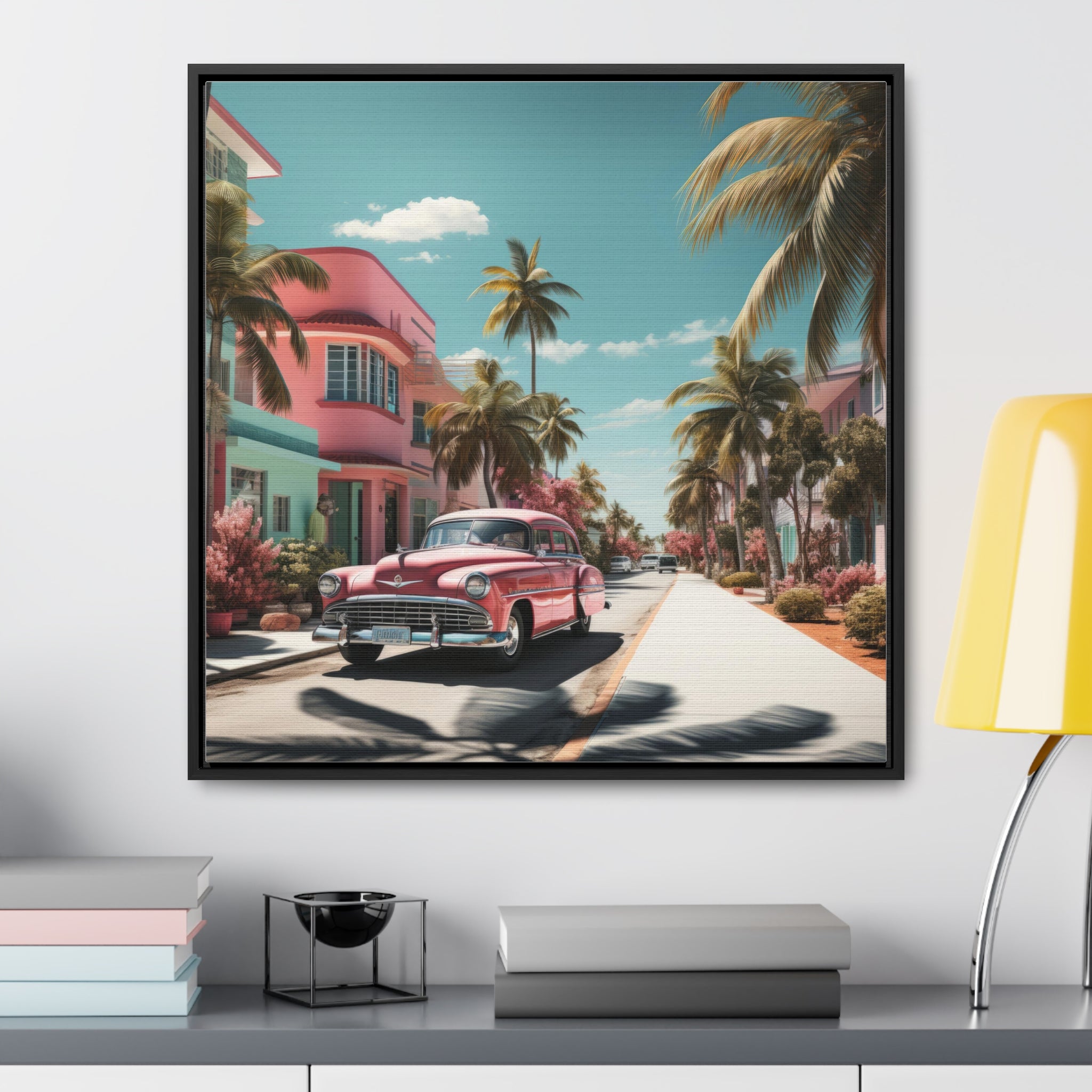 Miami Beach, Gallery Canvas Wraps, Square Frame