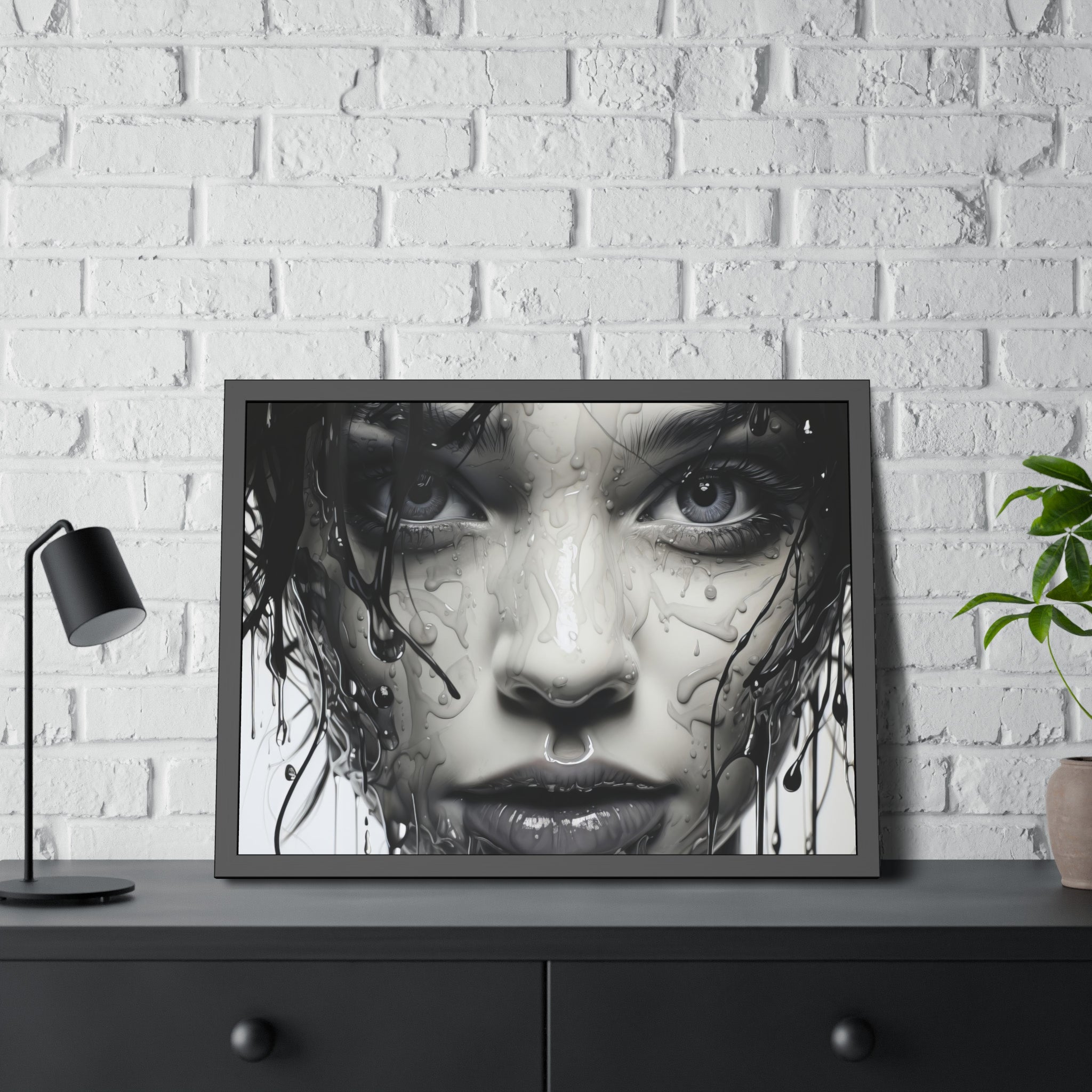 The Dripping Painted Female  | Framed Paper Posters