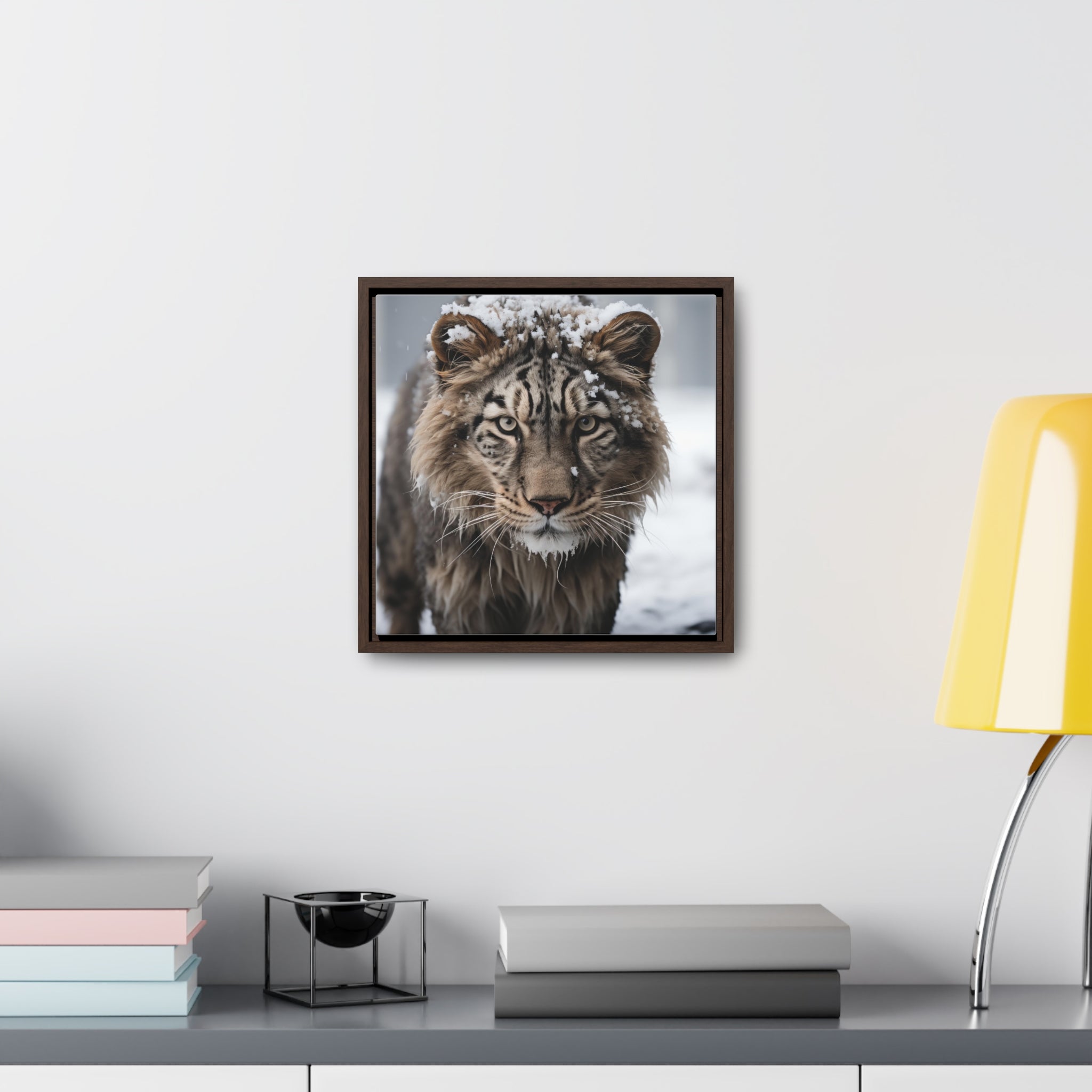 White Tiger  | Gallery Canvas Wraps, Square Frame