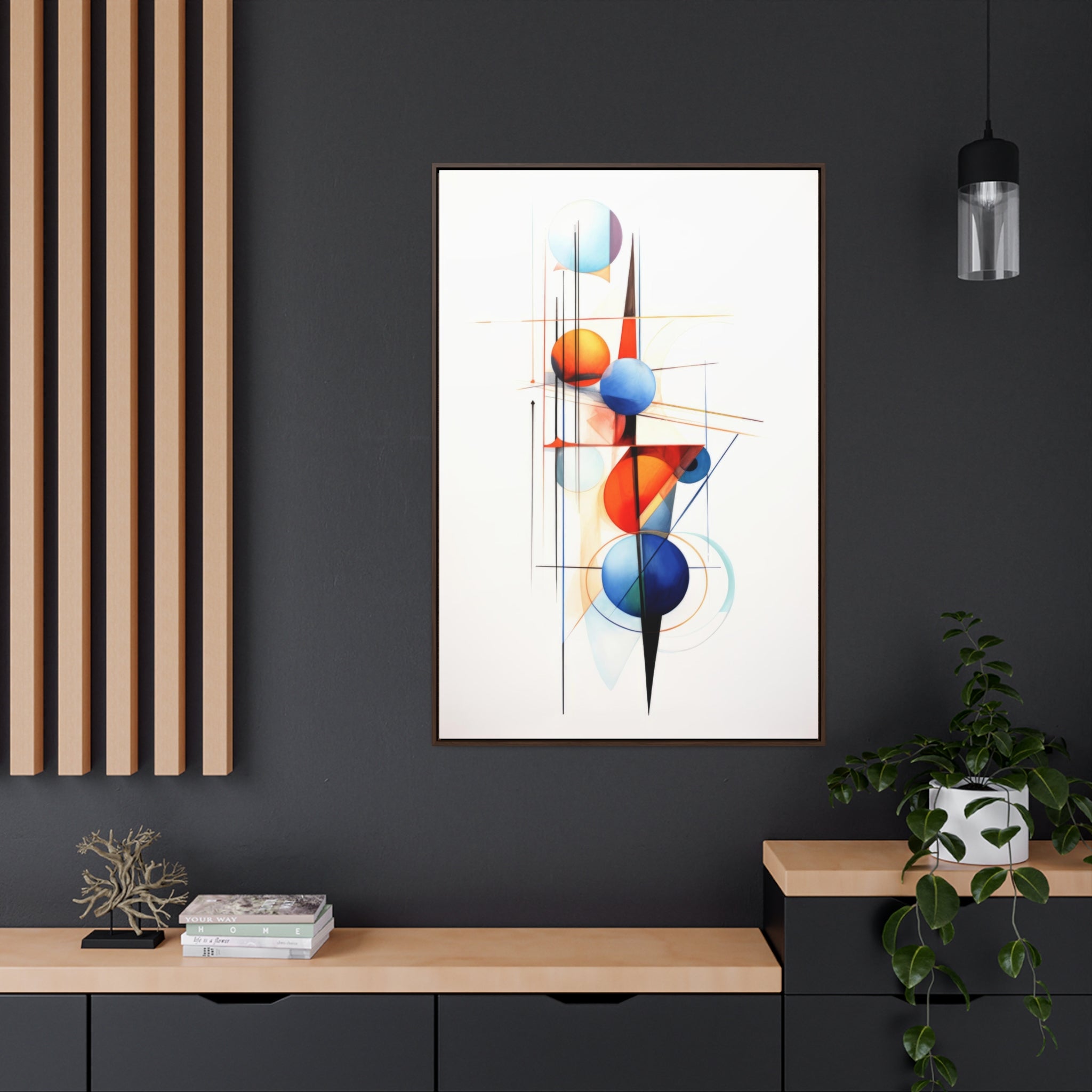 Geometric Abstract |Gallery Canvas Wraps, Vertical Frame