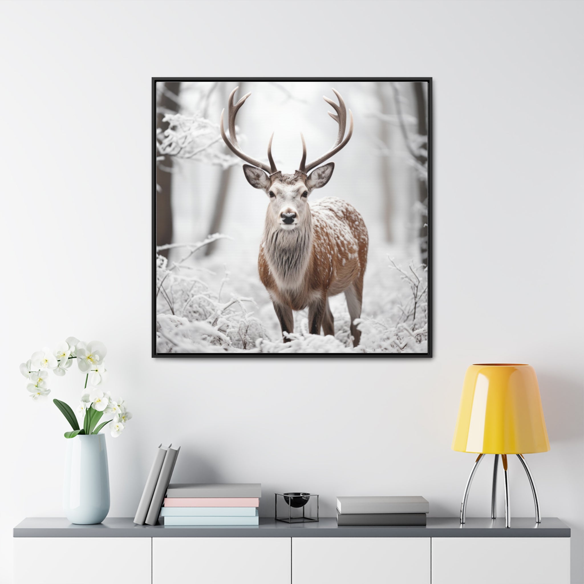 Red Deer | Gallery Canvas Wraps, Square Frame