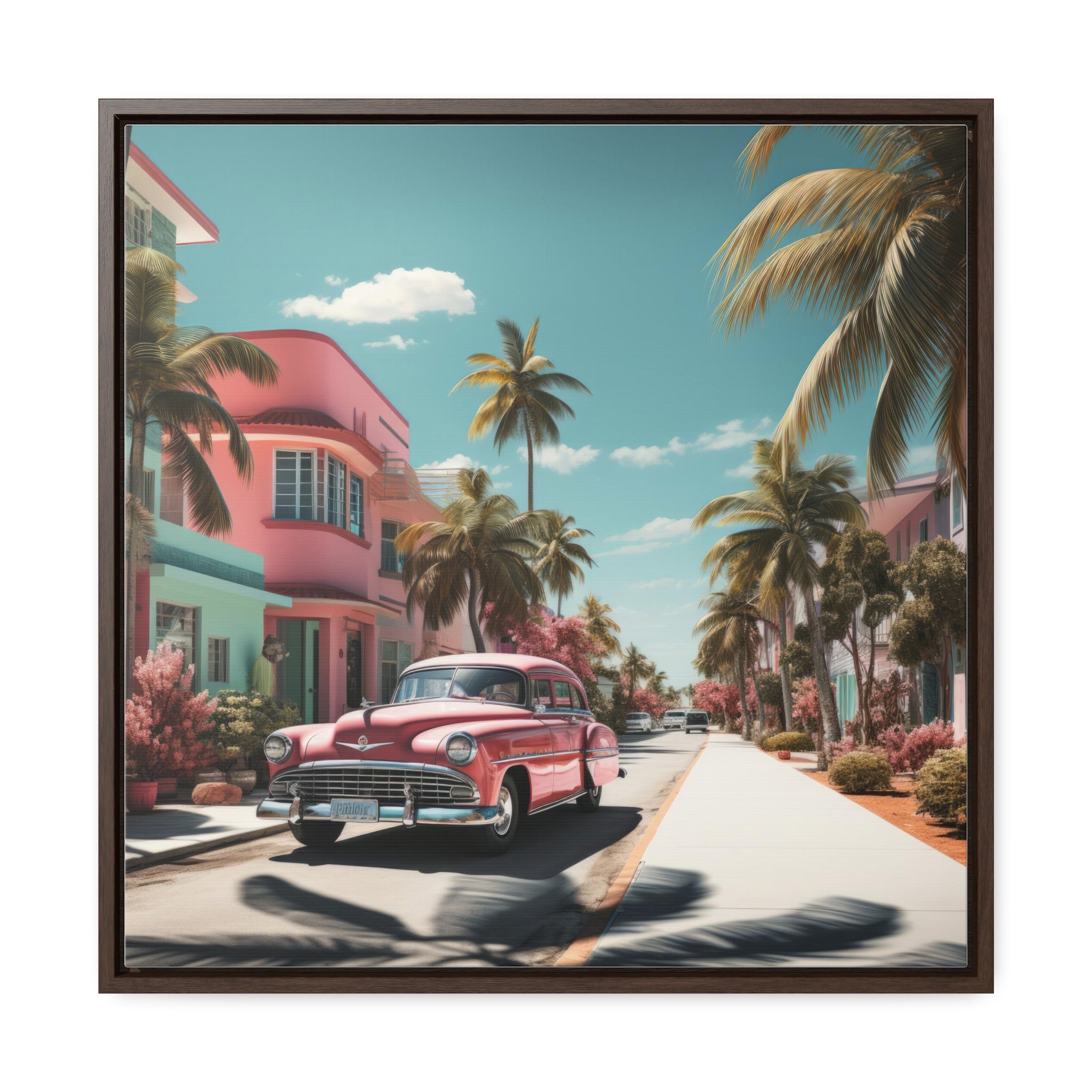 Miami Beach, Gallery Canvas Wraps, Square Frame