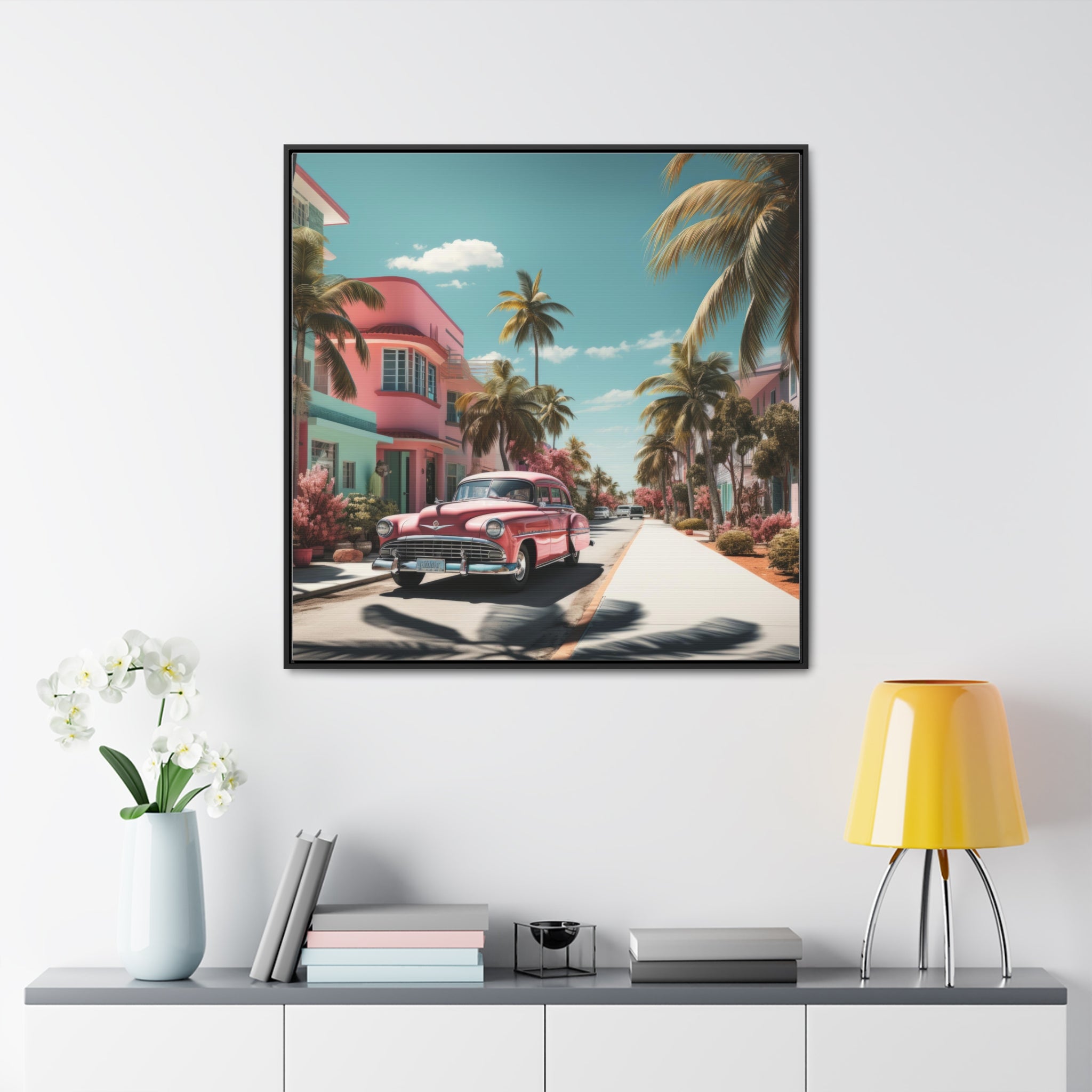 Miami Beach, Gallery Canvas Wraps, Square Frame