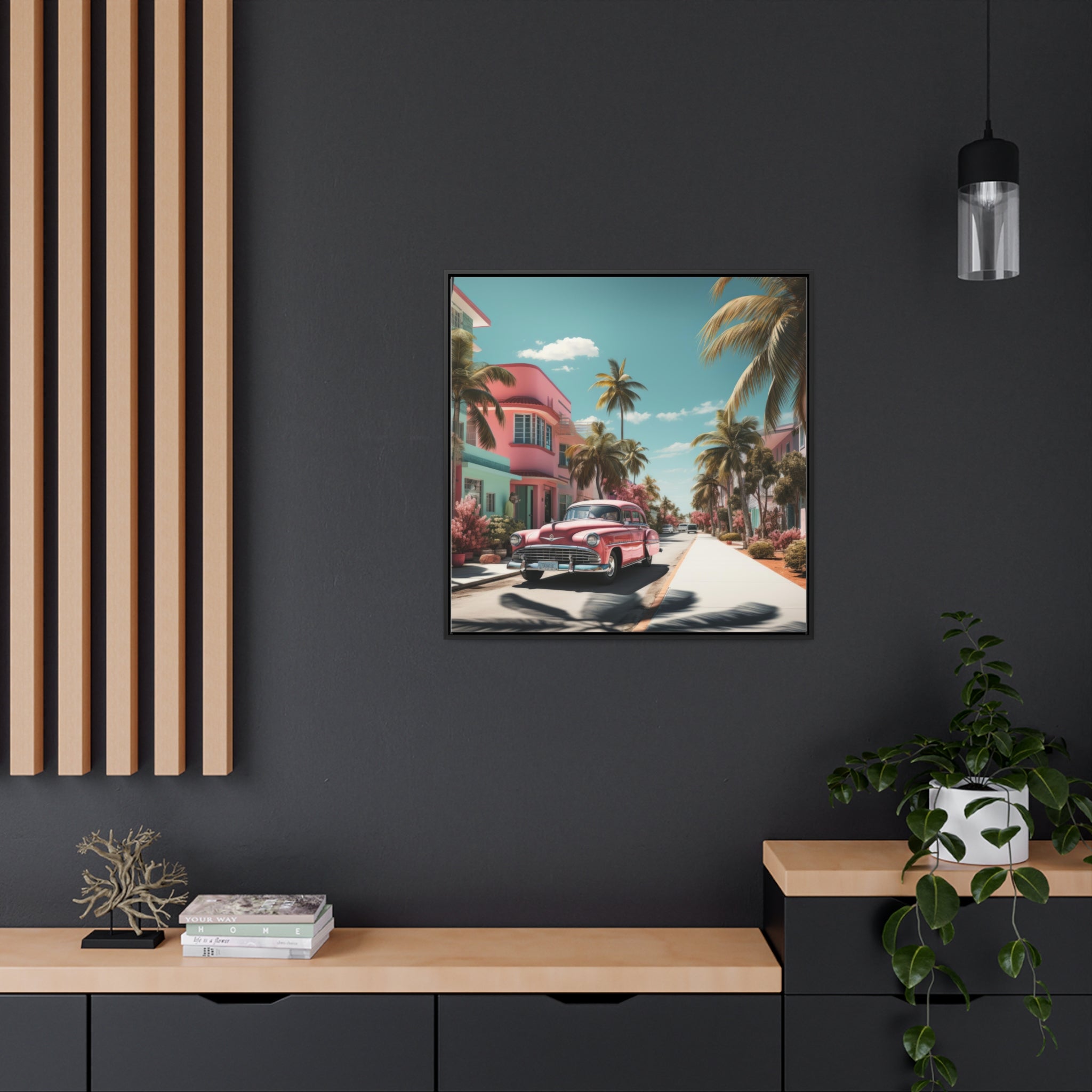 Miami Beach, Gallery Canvas Wraps, Square Frame