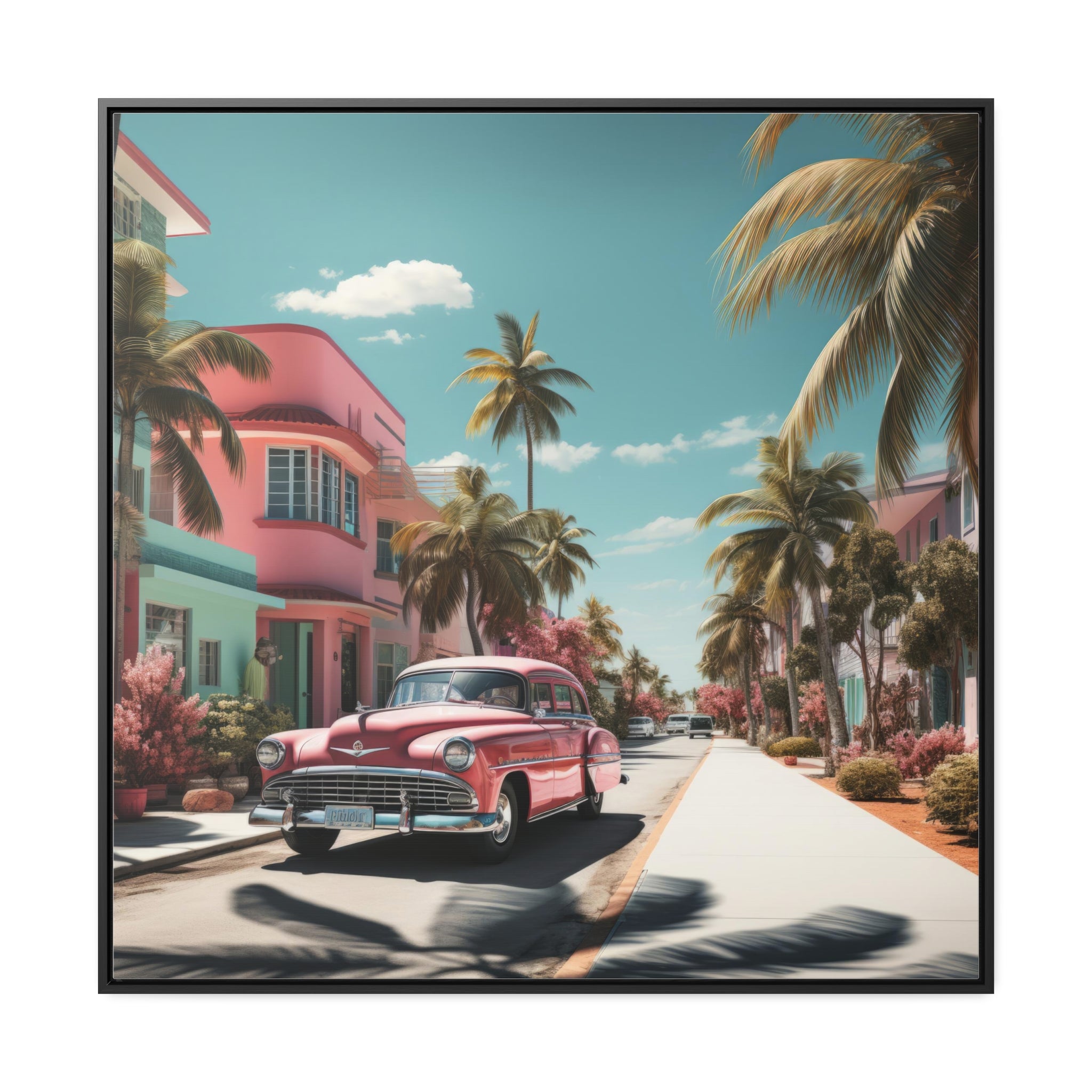 Miami Beach, Gallery Canvas Wraps, Square Frame