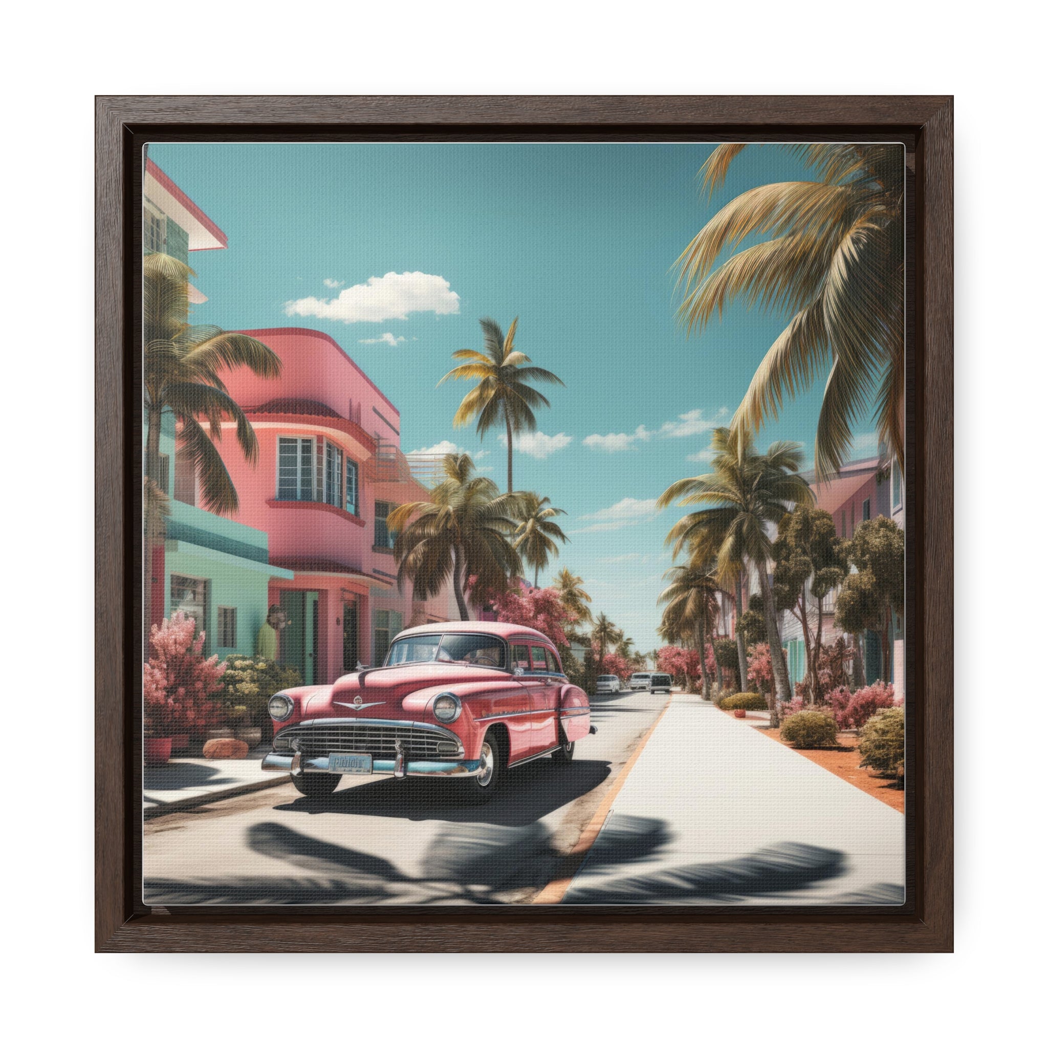 Miami Beach, Gallery Canvas Wraps, Square Frame