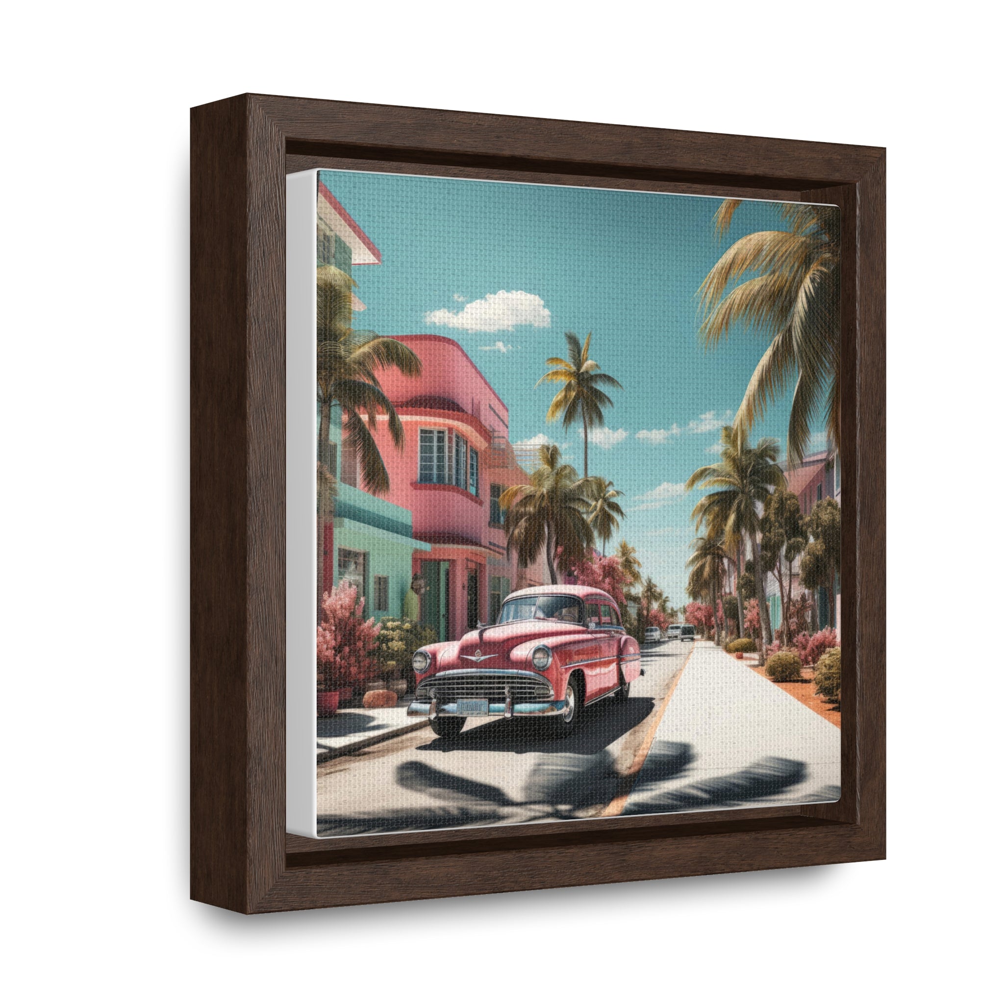 Miami Beach, Gallery Canvas Wraps, Square Frame