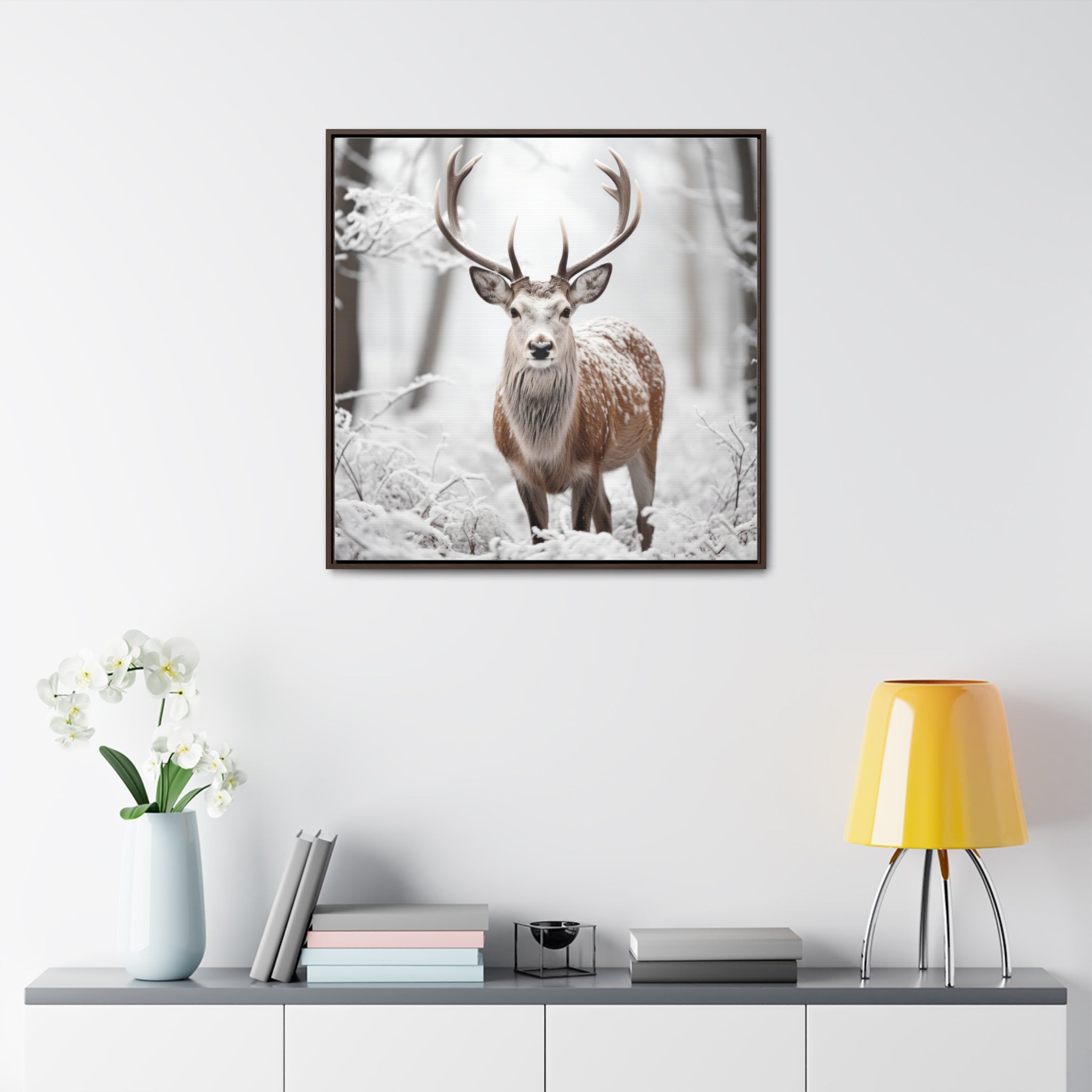 Red Deer | Gallery Canvas Wraps, Square Frame