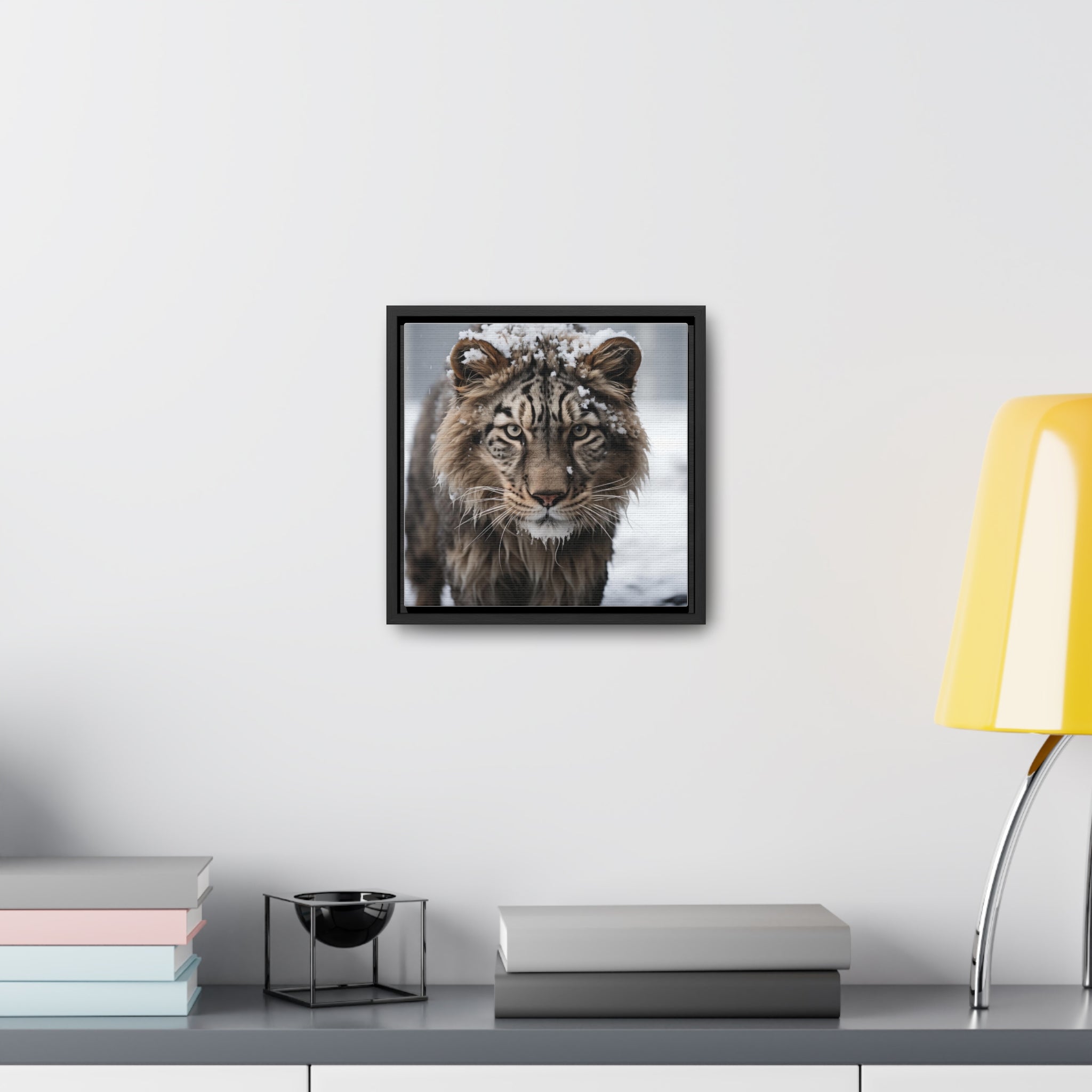 White Tiger  | Gallery Canvas Wraps, Square Frame