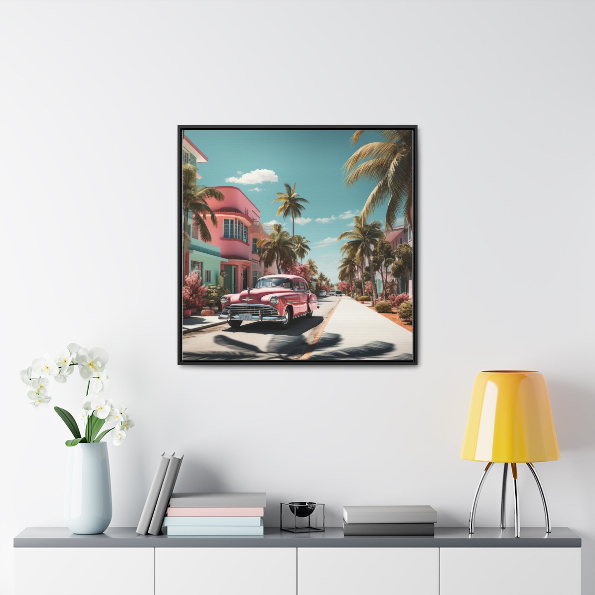 Miami Beach, Gallery Canvas Wraps, Square Frame