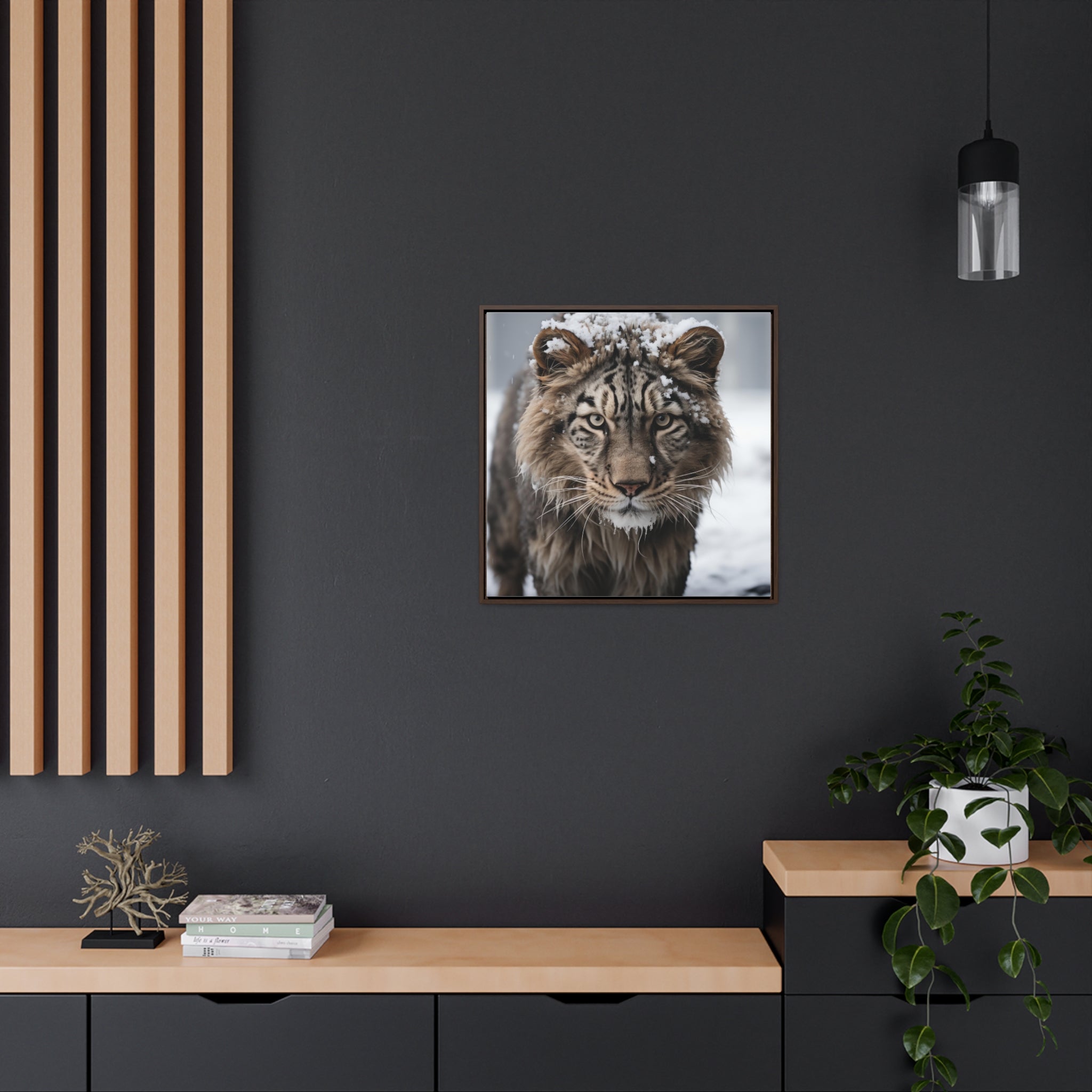 White Tiger  | Gallery Canvas Wraps, Square Frame