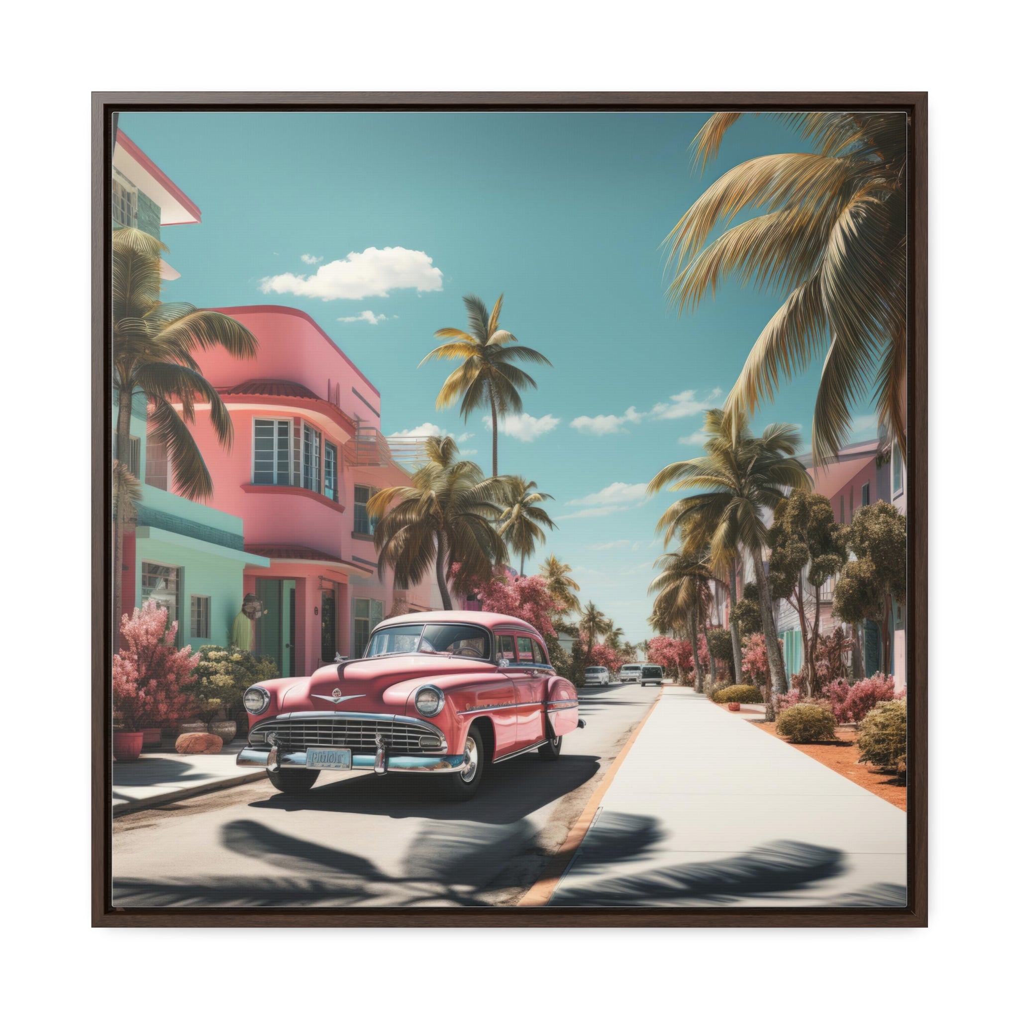 Miami Beach, Gallery Canvas Wraps, Square Frame
