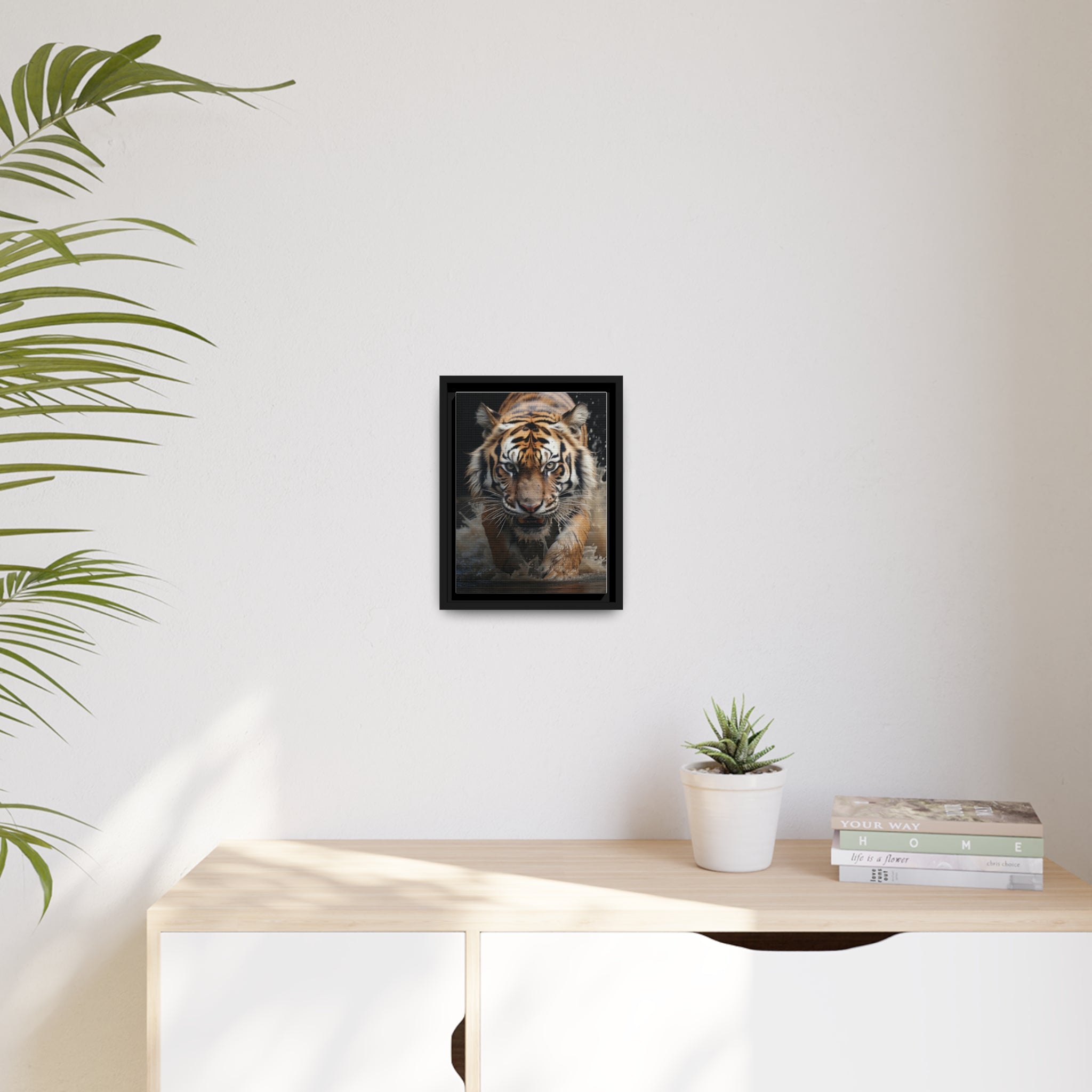 Sumatran Tiger | Matte Canvas, Black Frame