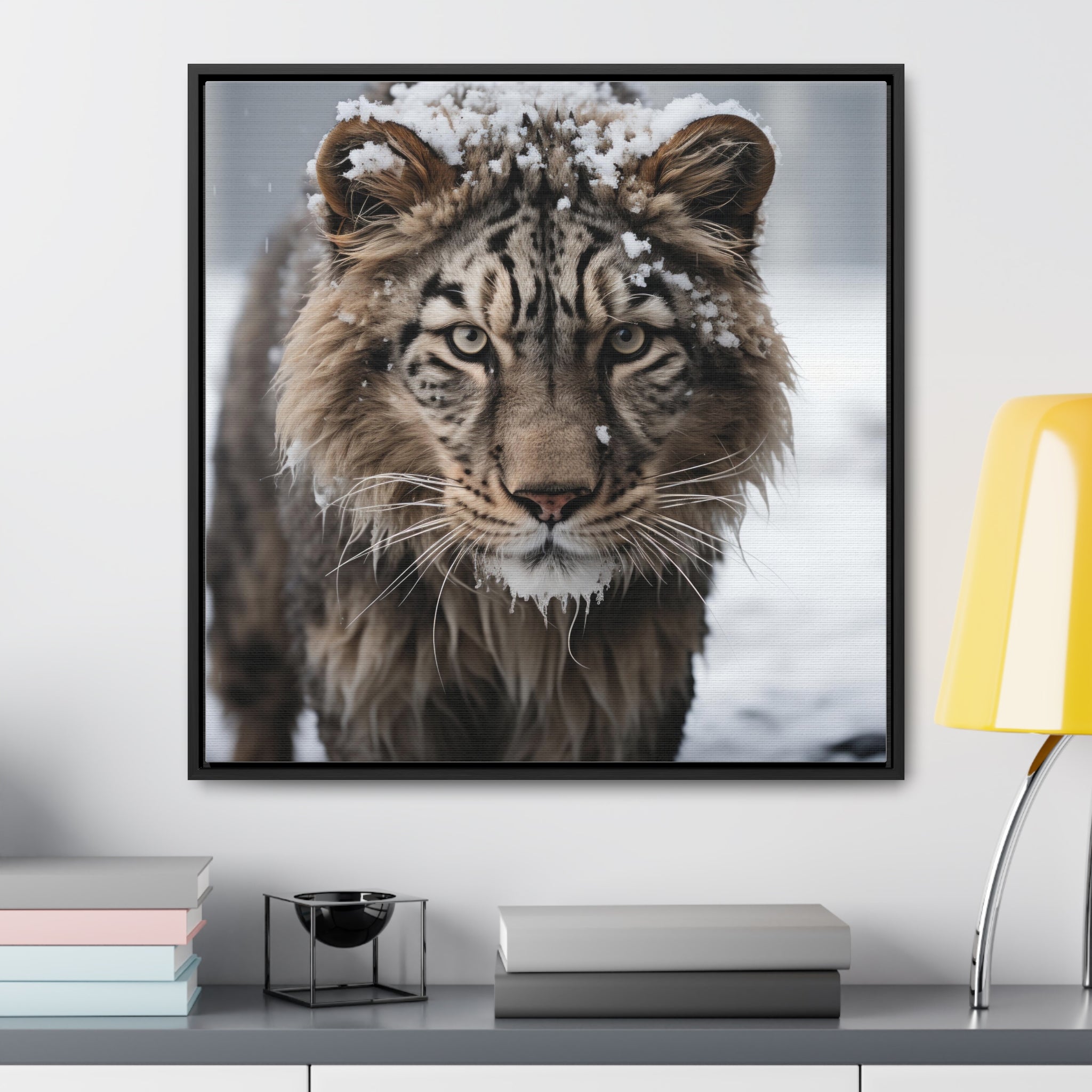 White Tiger  | Gallery Canvas Wraps, Square Frame