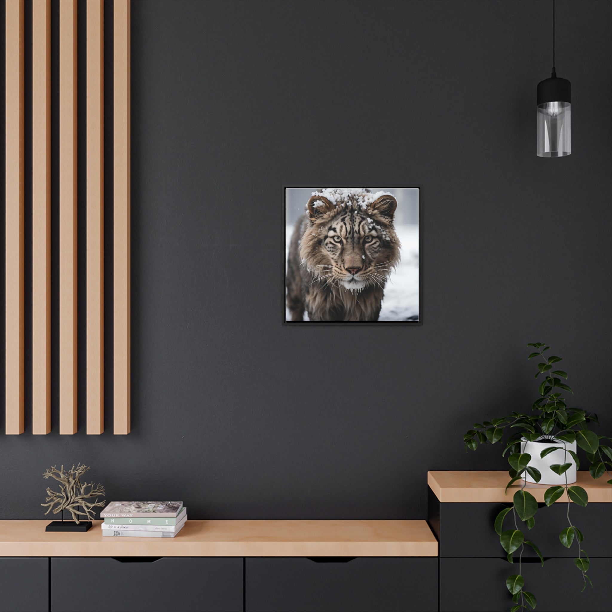 White Tiger  | Gallery Canvas Wraps, Square Frame