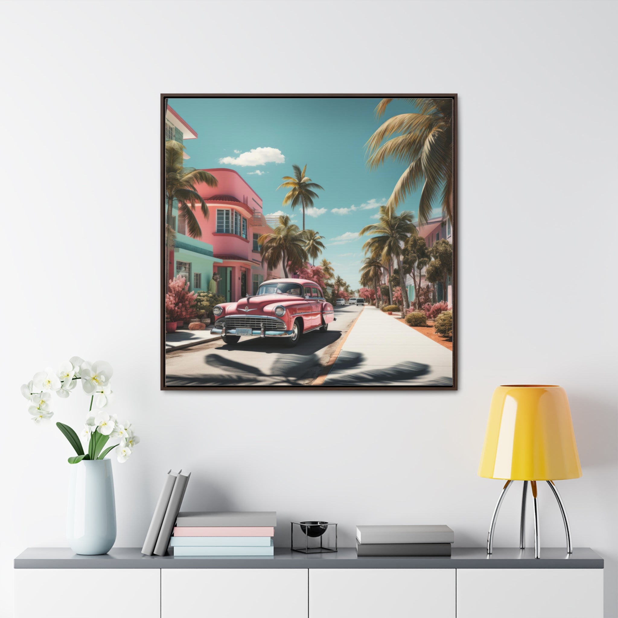 Miami Beach, Gallery Canvas Wraps, Square Frame